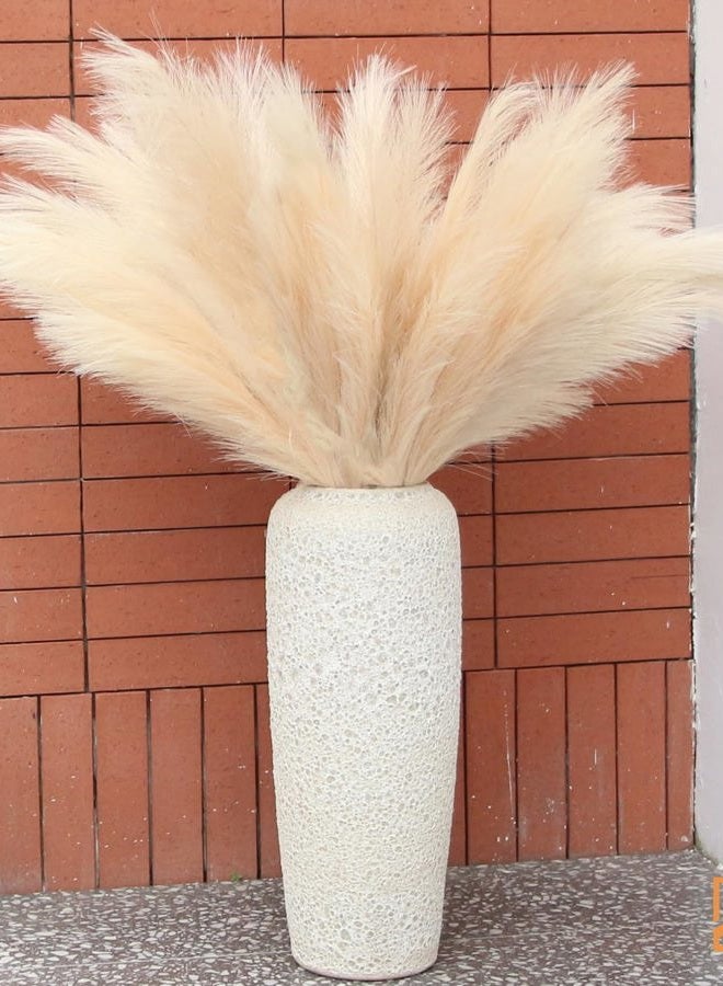 ZIFTY 7-Pcs 38"/3.1FT Faux Pampas Grass Large Tall Fluffy Artificial Fake Flower Boho Decor Bulrush Reed Grass for Vase Filler Farmhouse Home Wedding Decor (Beige) - Image 5