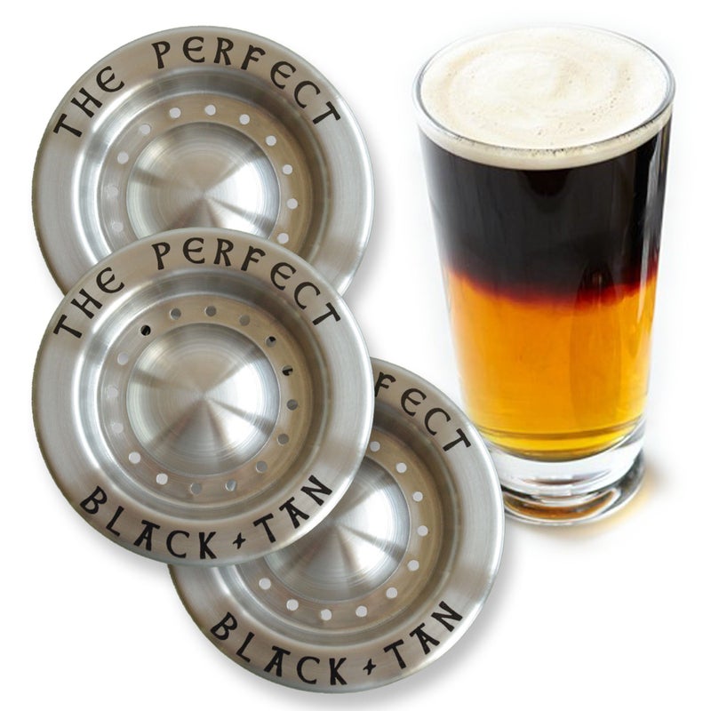 The Perfect Black + Tan The Perfect Black and Tan Beer Layering Tool  3 Pack  Bartender Accessory for Layered Beer Cocktails 