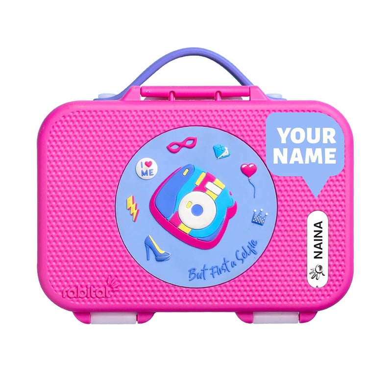 Rabitat MUNCHBEE Personalized Bento Lunch Box Diva | 2 Years Brand Warranty | Tiffin Box for School Kids | Lunch Box for Kids Girls | Tiffin Box for School | ISI Certified | 1000 ml - Image 1
