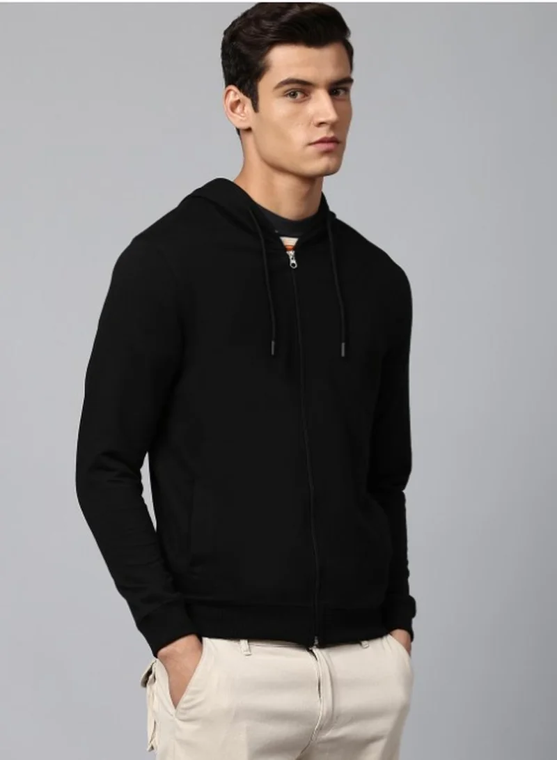 دينيس لينغو سويت شيرت رجالي أسود بقصة عادية