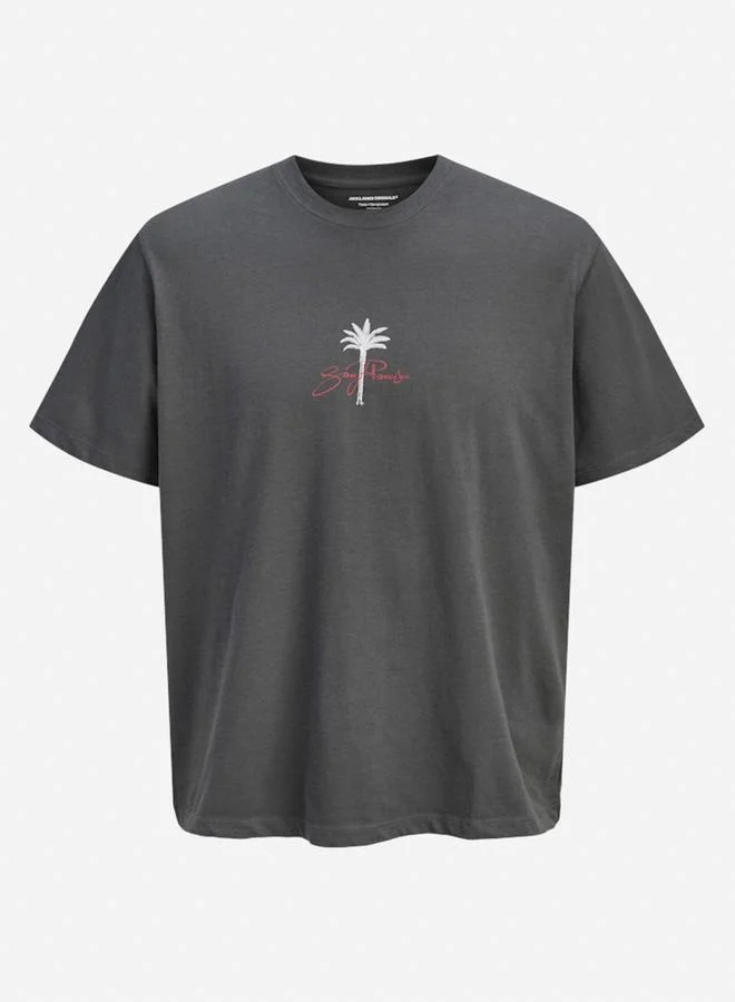 جاك اند جونز Jack & Jones Graphic Print Round Neck T-Shirt