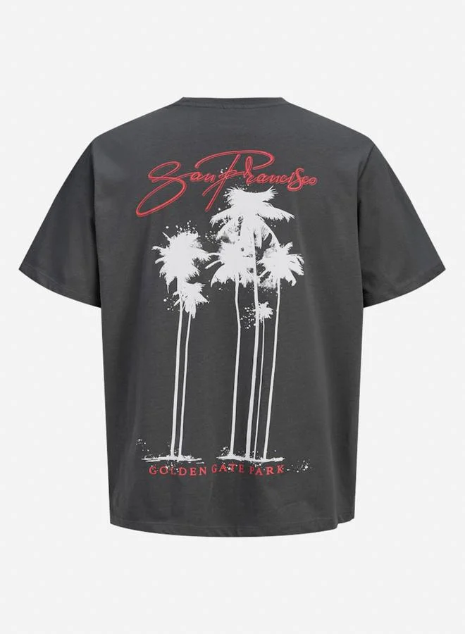 جاك اند جونز Jack & Jones Graphic Print Round Neck T-Shirt