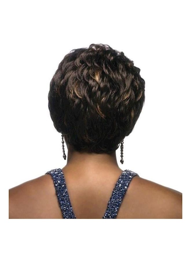 Loquat Short Curly And Wavy Wig Brown - Image 2