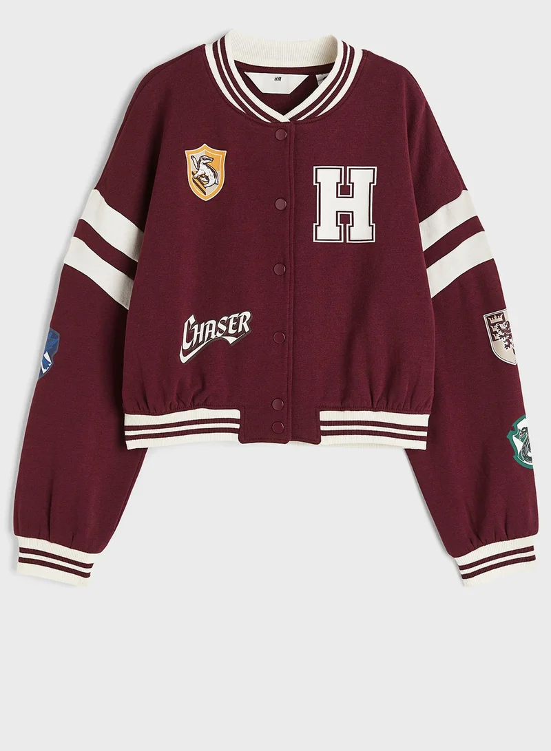 H&M Youth Printed Baseball Jacket