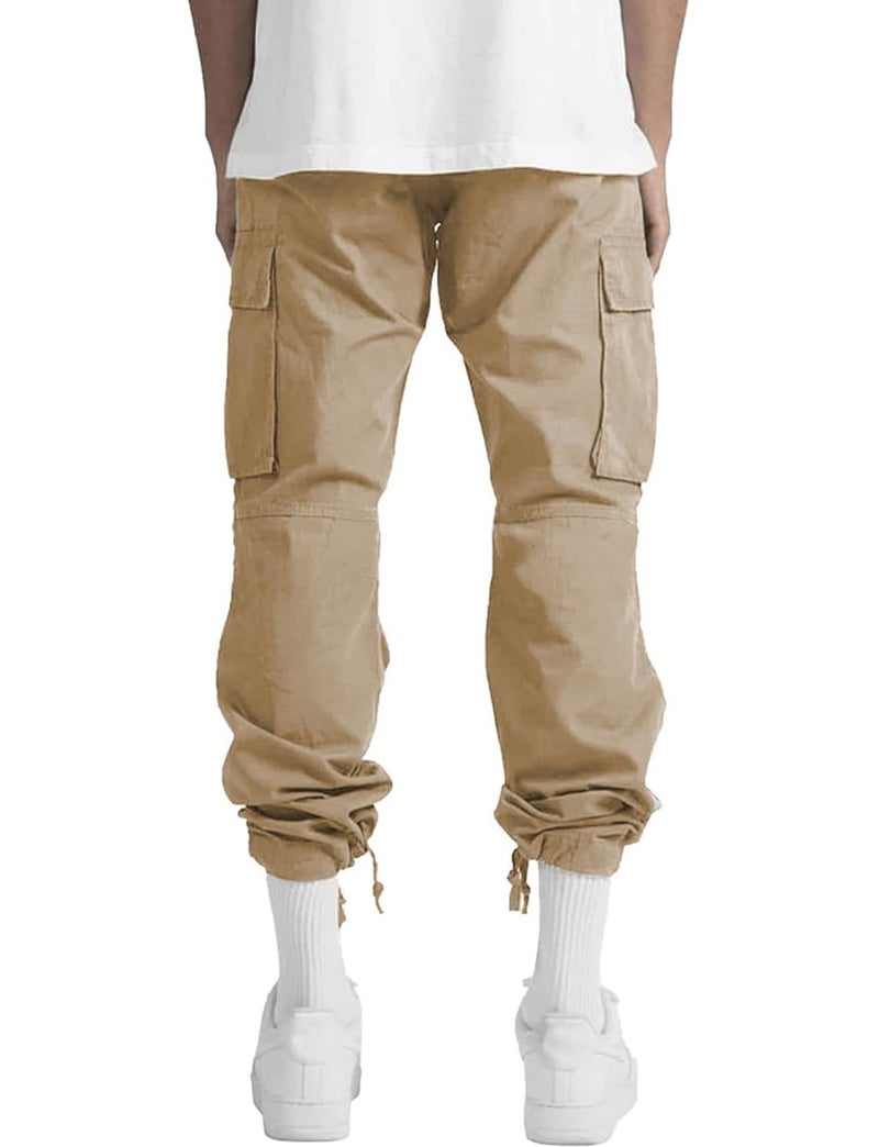 whox Mens Cargo Pants Casual Outdoor Hiking Pants for Men Athletic Joggers Sweatpants Khaki - Image 4