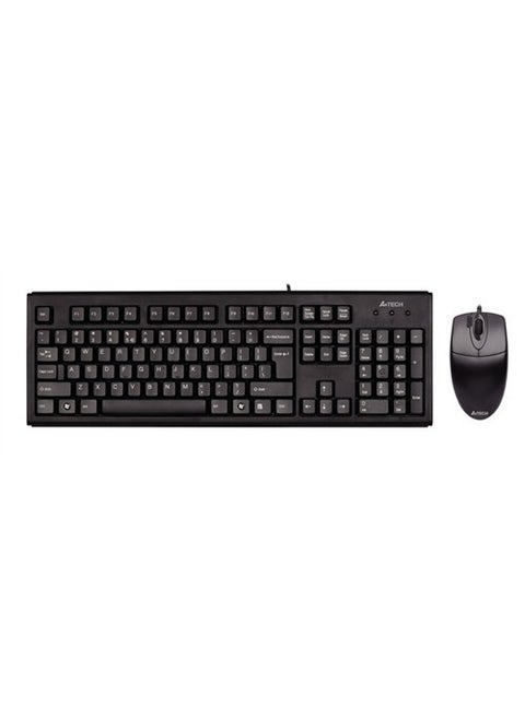 A4 TECH KM-72620D USB Q Trk Optic Mouse Black Multimedia Keyboard - Mouse Set