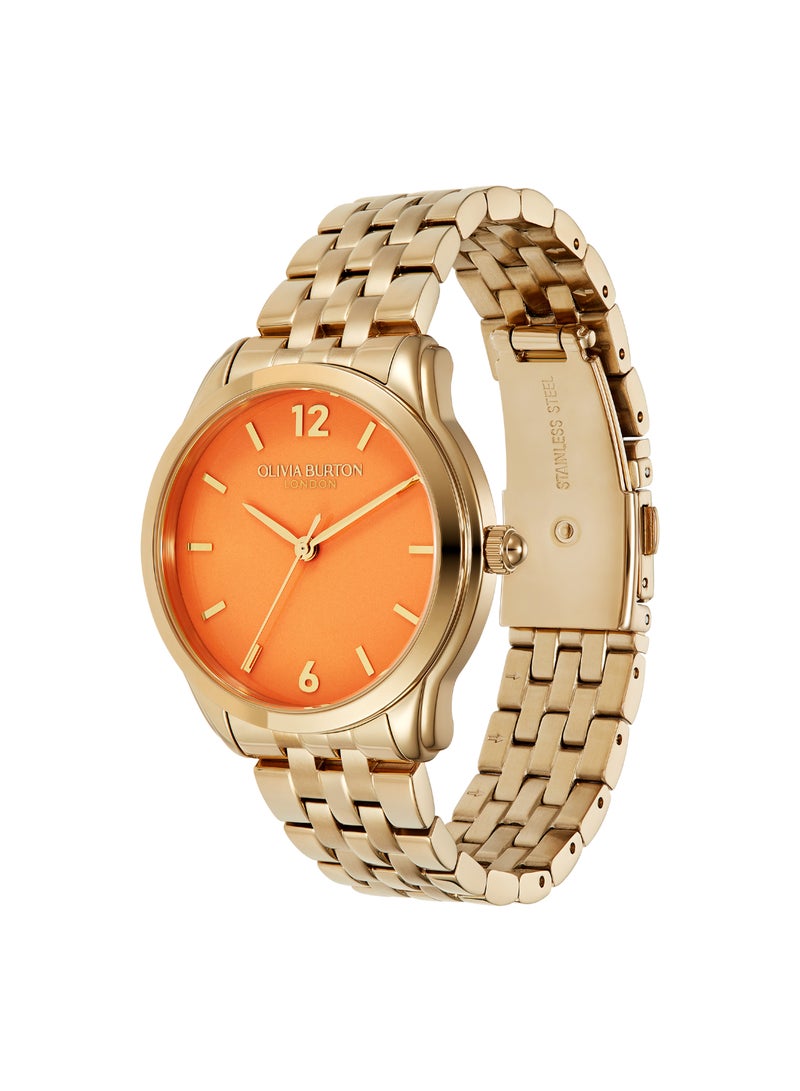 OLIVIA BURTON ROUND ANALOG WOMEN'S ORANGE CASE WATCH - 24000158 - Image 2