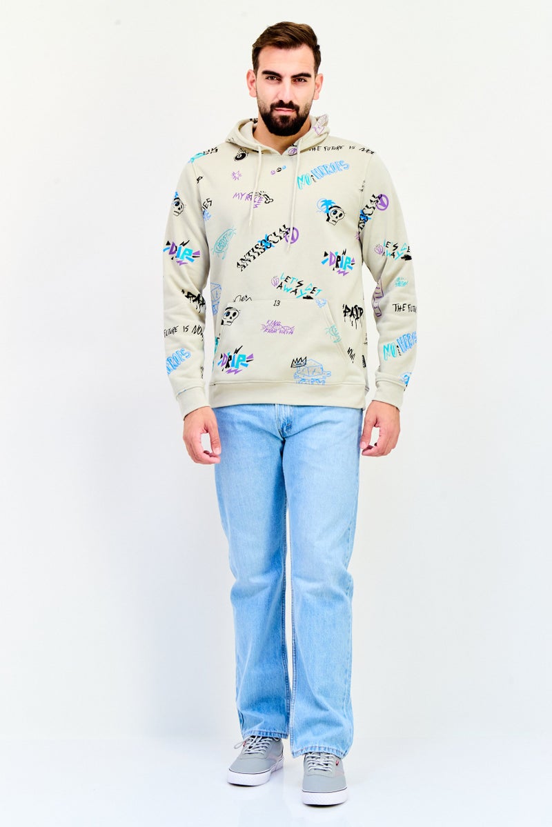 Originals by Brooklyn Cloth Men Allover Print Long Sleeves Hoodie, Multicolor  - Image 3