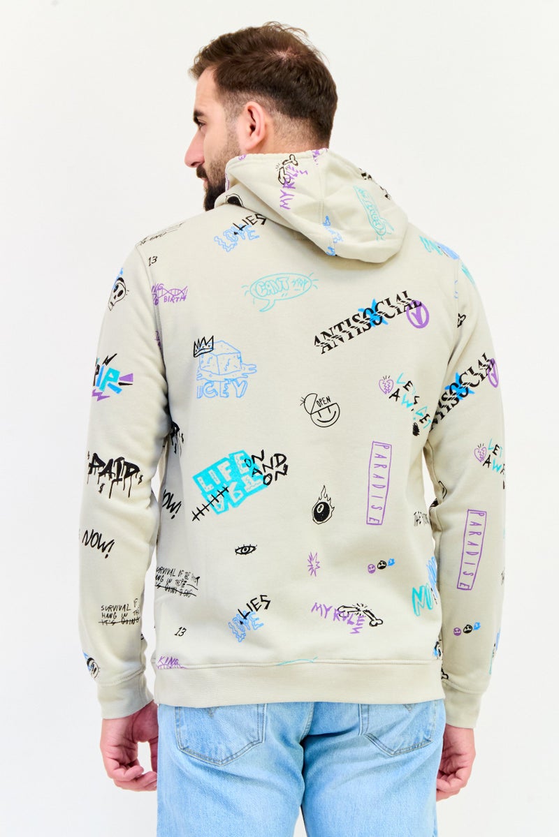 Originals by Brooklyn Cloth Men Allover Print Long Sleeves Hoodie, Multicolor  - Image 4