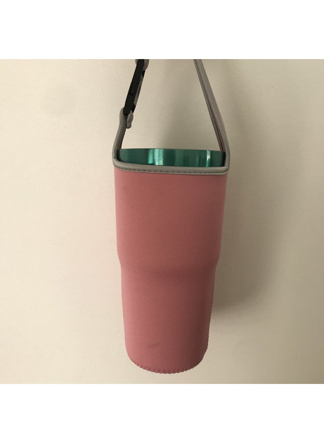 Solid Color Ice Cup 30Oz Car Cup Cover Diving Material Buckle Insulation Handbag Wholesale Support Creative Logo-Color:Pure Pink-Capacity:Ice Bully Cup Special (30oz))  - Image 1