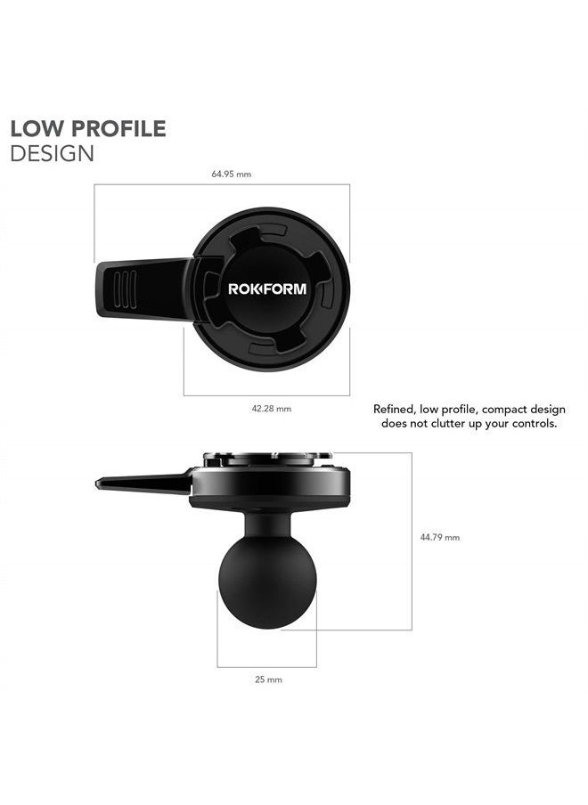 Rokform - – Universal 1” Ball Adapter Motorcycle Phone Mount, Safely Secures Any Twist Lock Case with Aluminum Lever Lock, Phone Holder Bike Mount (Black) - Image 1
