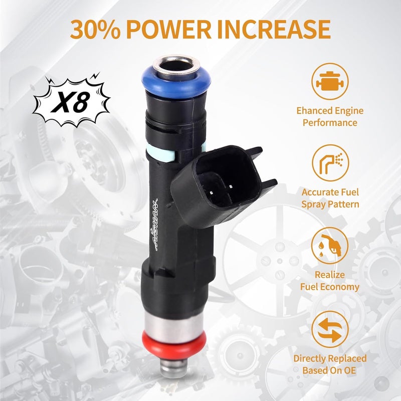 AISHAN 8PCS Fuel Injectors for Ford Crown Victoria, Lincoln Town Car, Mercury Grand Marquis V8 4.6L (2006-2010) - Image 3
