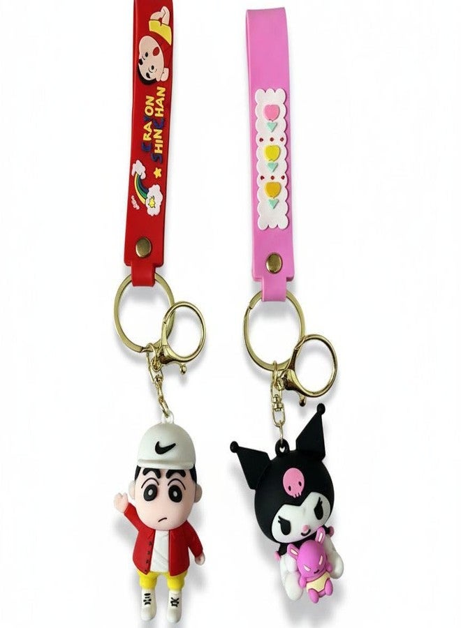 clean mitra Stylish Modern Keychain for Bike, Car and Office Keys, Unisex Key Ring, 50g, Theme: Modern (pack of 2, D6) - Image 1