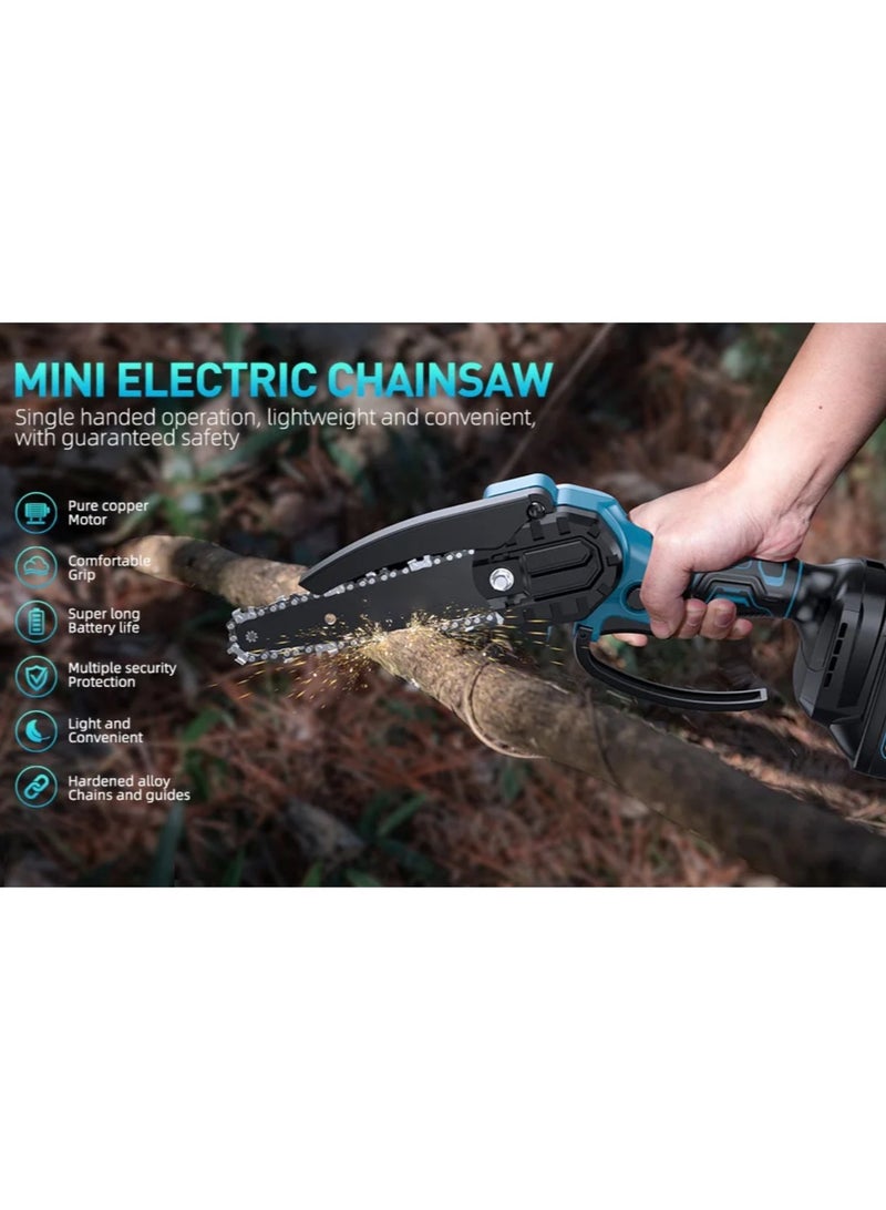 Mini Cordless Electric Chainsaw with Rechargeable Battery Brushless Handheld Design for Outdoor Logging and Industrial Use - Image 4
