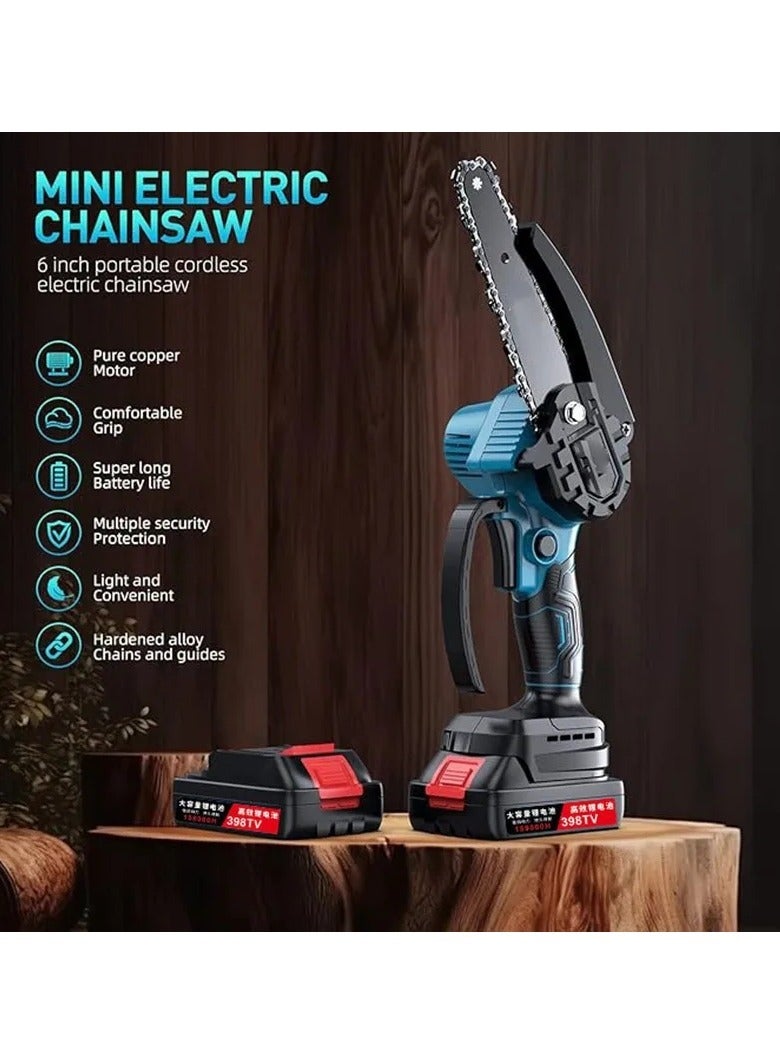 Mini Cordless Electric Chainsaw with Rechargeable Battery Brushless Handheld Design for Outdoor Logging and Industrial Use - Image 2