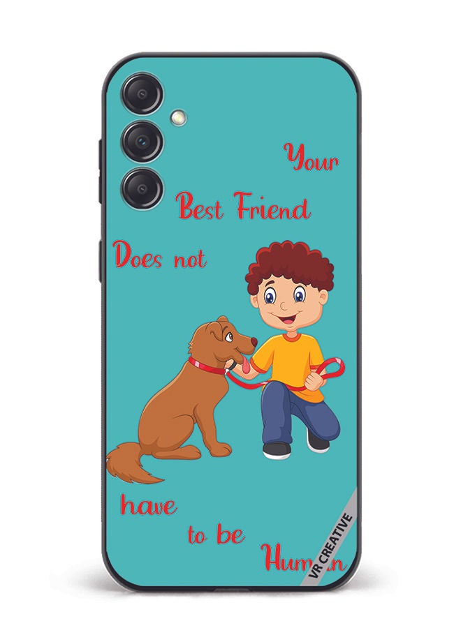 VR CREATIVE Protective Case Cover For Samsung Galaxy A14 5G/A14 Dog With Child Design Multicolour - Image 1