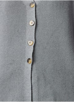 trendyol Gray V-Neck Knitwear Cardigan TWOAW25HI00107  - Image 3