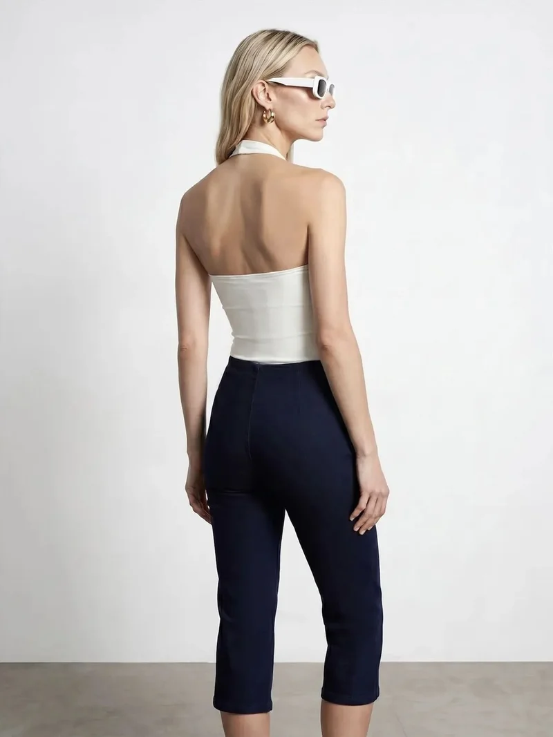 ديلفين DILVIN Halter Neck Cut-Out Bodysuit