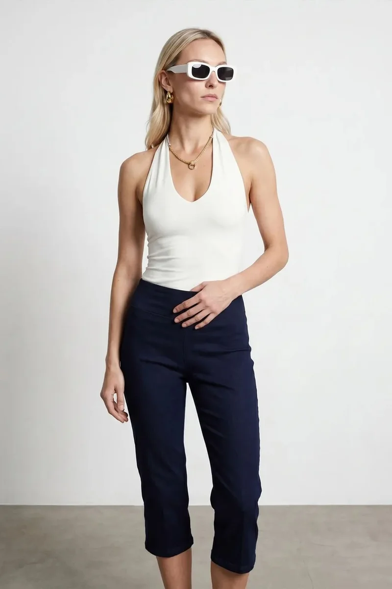 Dilvin White DILVIN Halter Neck Cut-Out Bodysuit for Women | Best Price UAE