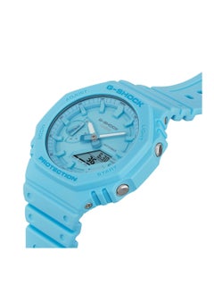 G-SHOCK ساعة G-SHOCK ANALOG DIGITAL TONE-ON-TONE Series GA-2100-2A2 بسوار راتنج أزرق للجنسين جديدة في صندوق  - Image 4