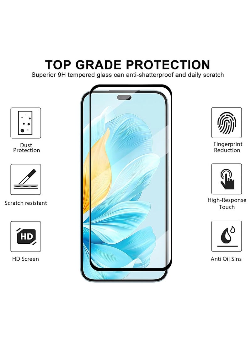 Honor 200 Lite Screen Protector Full Glue Edge-to-edge 3D Curved Tempered Glass Fingerprint Compatible Anti Scratch 9H hardness for Honor 200 Lite - Image 2