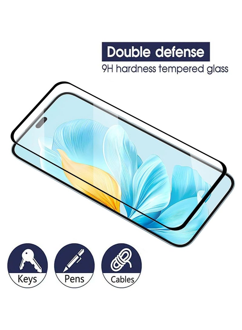 Honor 200 Lite Screen Protector Full Glue Edge-to-edge 3D Curved Tempered Glass Fingerprint Compatible Anti Scratch 9H hardness for Honor 200 Lite - Image 3