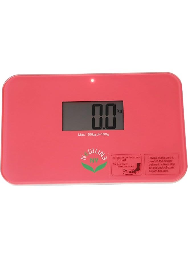 NEWLINE NY - NEWLINE NY Auto Step On Super Mini Travel Bathroom Scale 5.25 X 8.5 Sbb0638Sm Strawberry Ice - Image 1