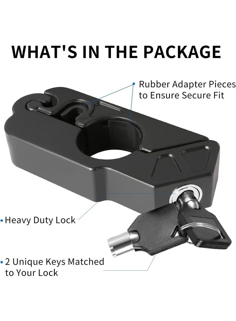 Soofam Motorcycle Grip Lock, Anti Theft Heavy Duty Motorcycle Lock fit for Motorcycles Mopeds Motorbikes Scooters ATVs Dirt Bike Street Bike Braking The Front Wheel Use on Grip Brake Handlebar - Image 3