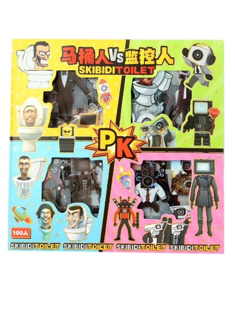 ستيكر لاصق مرحاض سكيبيدي من دويرا، العاب مرحاض سكيبيدي، العاب مرحاض تايتان سبيكرمان - Image 1