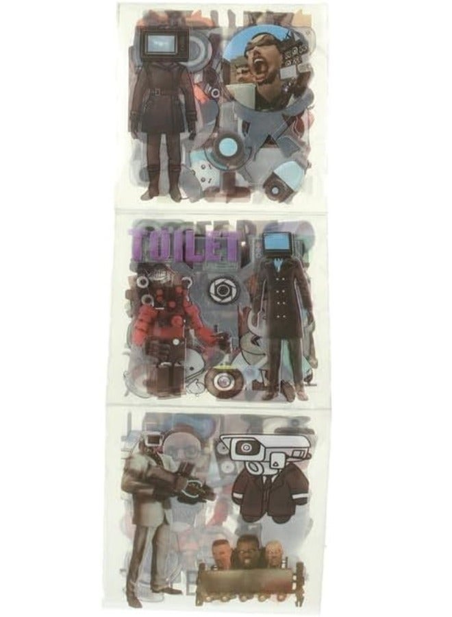 ستيكر لاصق مرحاض سكيبيدي من دويرا، العاب مرحاض سكيبيدي، العاب مرحاض تايتان سبيكرمان - Image 2