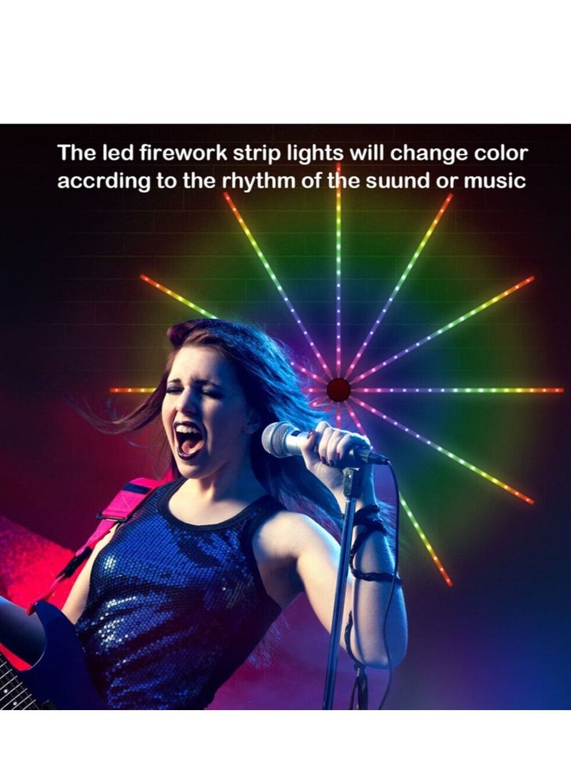 Generic - Firework Magic Color Smart Strip USB Powered Led Lights For Bedroom With Launch Burst Effect Remote App Control - Image 1