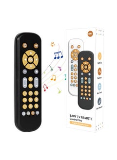 Orzbow Orzbow Baby Remote Control Toy for 6 Months+ with Music, TV Remote Toy with Realistic Light and Sound - English, French and Spanish for Infant Play Remote Musical Toys, BPA Free, Black  - Image 1