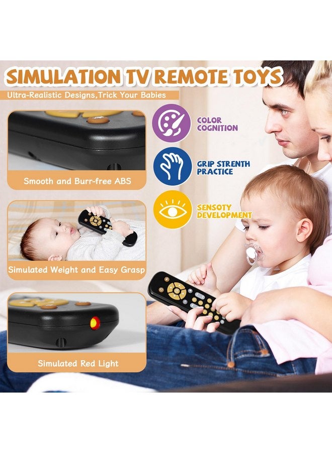 Orzbow Baby Remote Control Toy for 6 Months+ with Music, TV Remote Toy with Realistic Light and Sound - English, French and Spanish for Infant Play Remote Musical Toys, BPA Free, Black - Image 4