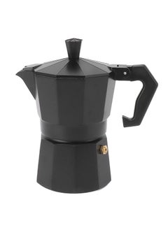 Stovetop Moka Pot Italian Hand Brewed Coffee Maker Aluminum Alloy Kitchen DIY Accessories Black 150ml