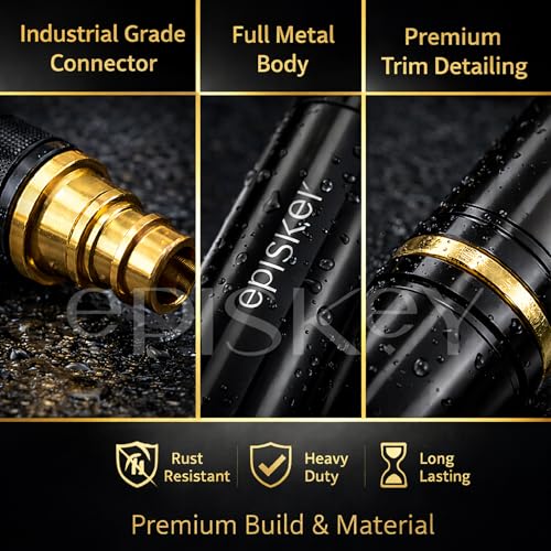 Episkey Premium Water Spray Nozzle for Car Wash & Gardening | Adjustable Jet, Fan & Mist Spray | Full Metal Body with Brass Connector | Universal Hose Pipe Fit - Image 2