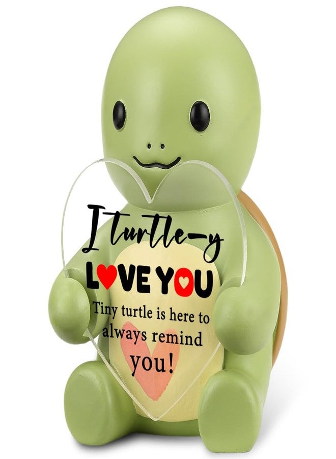 FOUGSTA Inspirational Office Decor, Cute Turtle Heart Gift for Kid, Teen, Positive Desk Decor Gifts for Women, Men, Cute Heart Turtle Decor for Home Office, XXS5 - Image 1