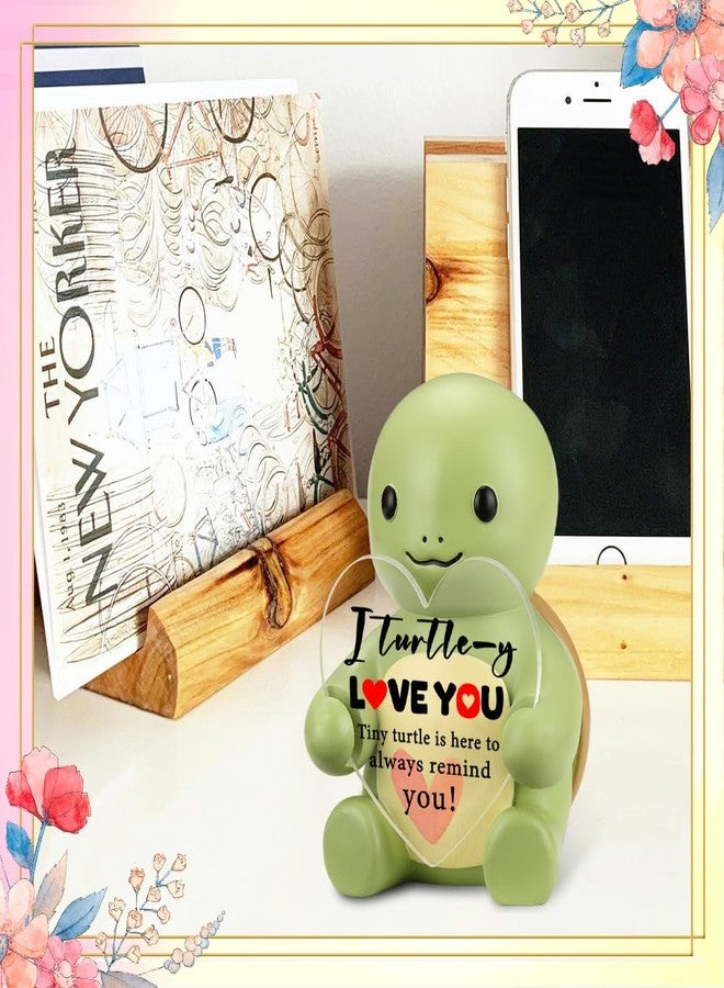 FOUGSTA Inspirational Office Decor, Cute Turtle Heart Gift for Kid, Teen, Positive Desk Decor Gifts for Women, Men, Cute Heart Turtle Decor for Home Office, XXS5 - Image 4