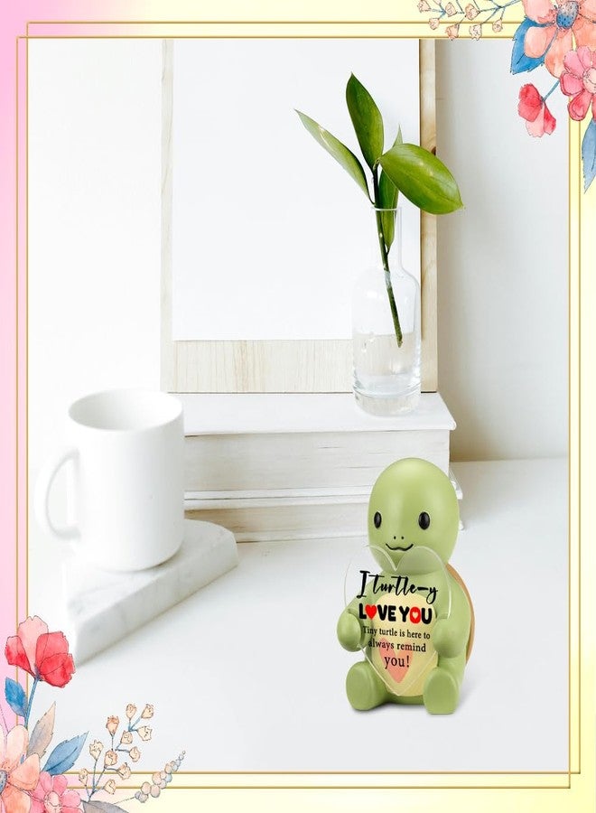 FOUGSTA Inspirational Office Decor, Cute Turtle Heart Gift for Kid, Teen, Positive Desk Decor Gifts for Women, Men, Cute Heart Turtle Decor for Home Office, XXS5 - Image 3