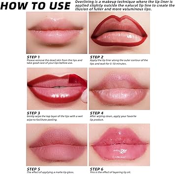 YOUNG VISION 3Pc Peel Off Lip Liner Stain Set Tattoo Peel Off Lipliner Matte Finish Waterproof Nude Matte Lip Contour for Women Makeup Precise Lip Definition Gift Set - Image 5