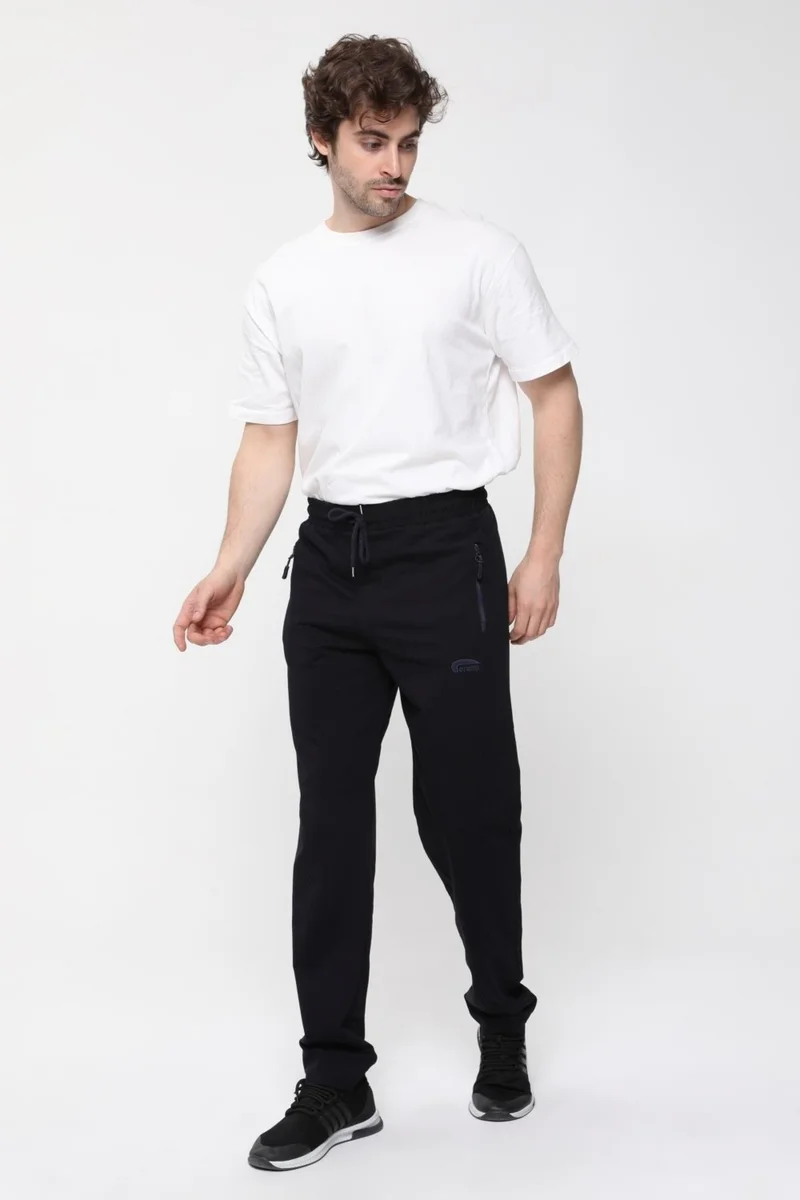 Cramp Sport Navy Blue Men's Classic Pocket Zippered Tracksuit Bottoms