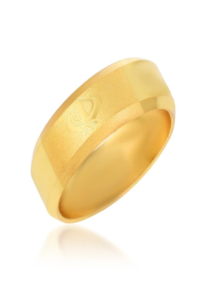 Superstore18 Sikh Khanda Symbol Ring for Men & Women | Gold Plated Brass Unisex Finger Ring | Spiritual Jewellery with Engraved Sikh Emblem | Sikhism Gift for Him & Her (SST6236ORRM) - Image 1