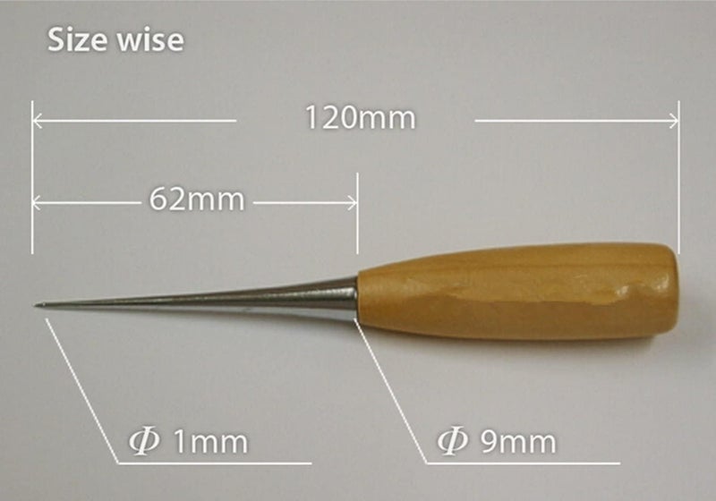 BeeSpring Leather Sewing Awl Wood Handle Drillable Awl Pin Punching Hole Maker Stitching Overstitch Sewing Awl Kit - Image 2