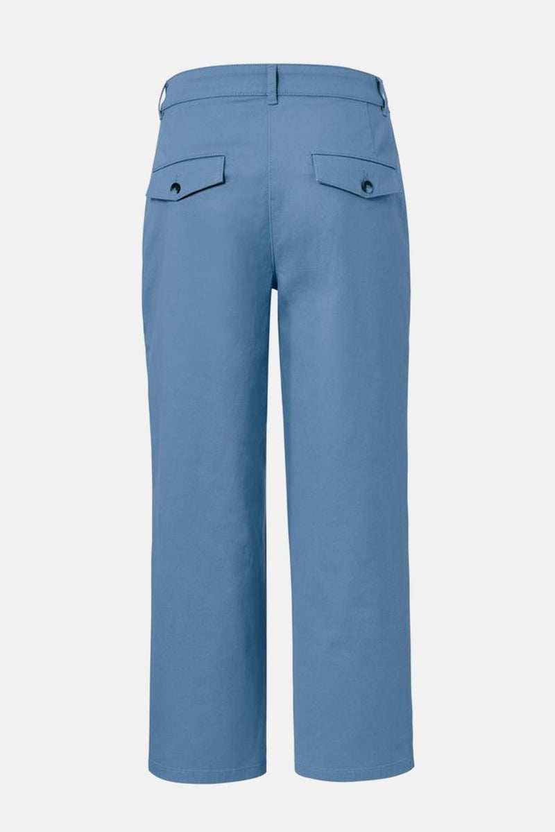 Tchibo Women Straight Leg Crop Chino Pants, Blue - Image 2