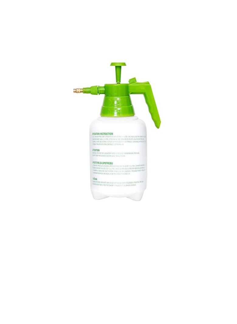 بيورول Beorol Garden Pump Pressure Sprayer Garden Sprinkler Water Mister Spray Bottle for Flowers مبيدات الأعشاب مبيدات الآفات الأسمدة لمبة الشكل 1500 مل أبيض وأخضر PZC15  - Image 2