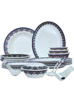Melrich Melrich 26 Pcs Melamine Dinner Set Dinner Plate Soup Plate Bowls Serving plate Ladle Dishwasher safe Light Weight  - Image 1