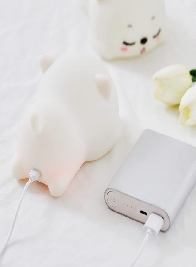 Zilloquil Silicone Baby Room Decor Purring Cat Lamp Nursery Night Light | 7 Color Changing Light for Kids Bedroom Decoratin Baby Room Decor | Night Lamp | USB Rechargeable Tap Control (Purring Cat) - Image 4
