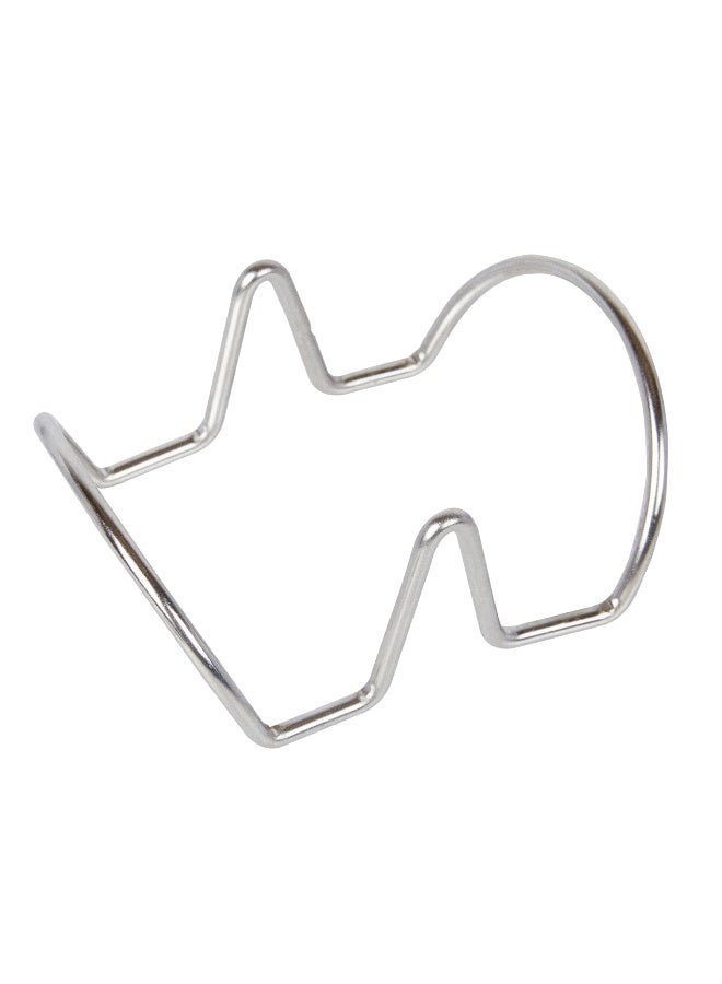 Restaurantware 4.2 Inch x 3.3 Inch Taco Stand, 1 Rectangle Taco Rank - Fits 2 Tacos, Reversible, Silver Stainless Steel Taco Holder, Dishwasher Safe, For Hard Or Soft Shells - Image 1