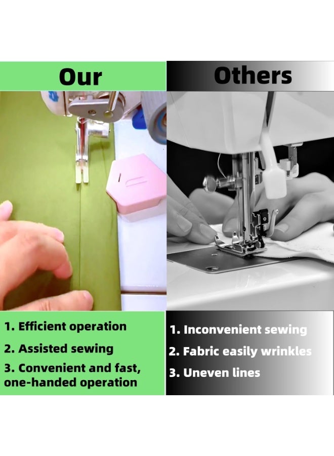 SUNSAR Magnetic Seam Guide for Sewing Machine, 3-Piece Set, Polygonal Design with Scale - Image 5