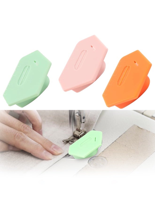 SUNSAR Magnetic Seam Guide for Sewing Machine, 3-Piece Set, Polygonal Design with Scale - Image 1