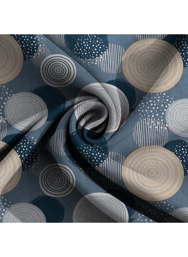 RD TREND Presents Luxurious Glace Cotton Super Soft 210 TC 360° Elastic Fitted Bedsheet King Size (78X72X8 Inch) with 2 Pillow Covers, Color -Grey Gold, Pattern-Circle - Image 2